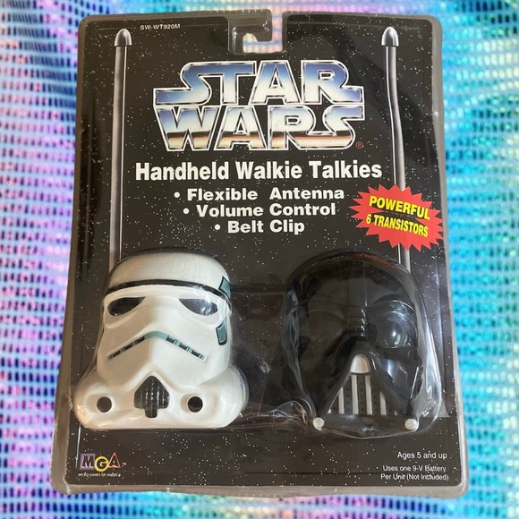 90s Star Wars Darth Vader & Stromtrooper Walkie Talkies - Picture 1 of 7